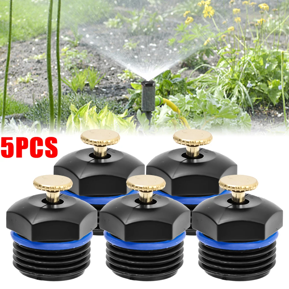 1/5PCS Garden Watering Sprinkler Adjustable 360 Degree Thread Spray Watering Kit Micro Drip Irrigation System for Plant Watering automatic drip irrigation for greenhouse garden sprinklers sprayers garden water timers self watering kits