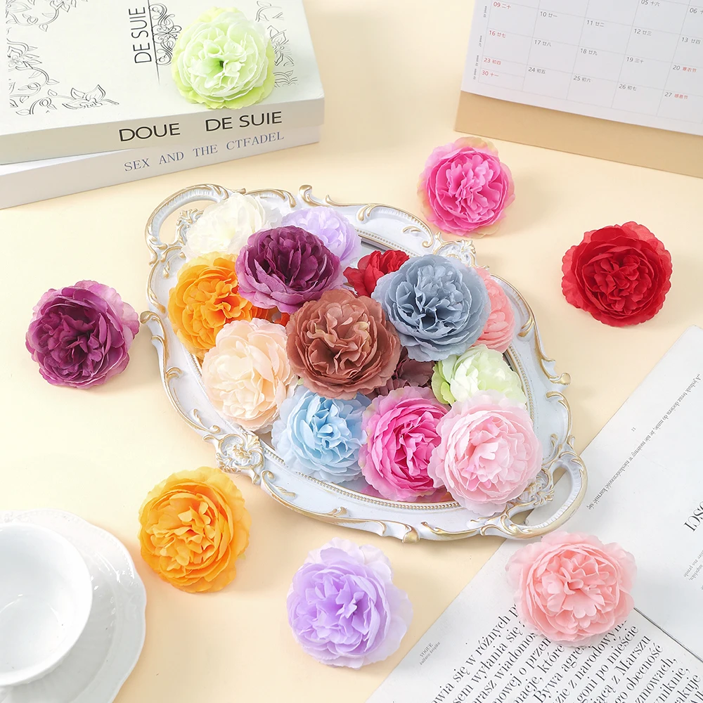 5/10 Stück Pfingstrose Künstliche Blumen Kopf 7,5 cm Kunstblumen für Heimdekoration Garten Hochzeitsdekoration DIY Girlande Blumenstrauß Zubehör – Detail 8