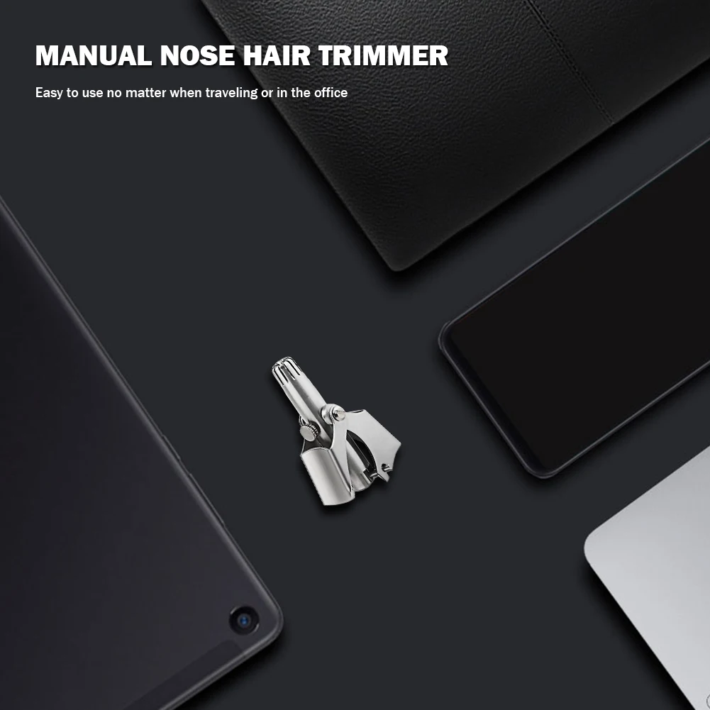 Practical Stainless Steel Manual Hair Trimmer for Shaving Nose Ear Hair Multi-functional Convenient Trimming Shaver