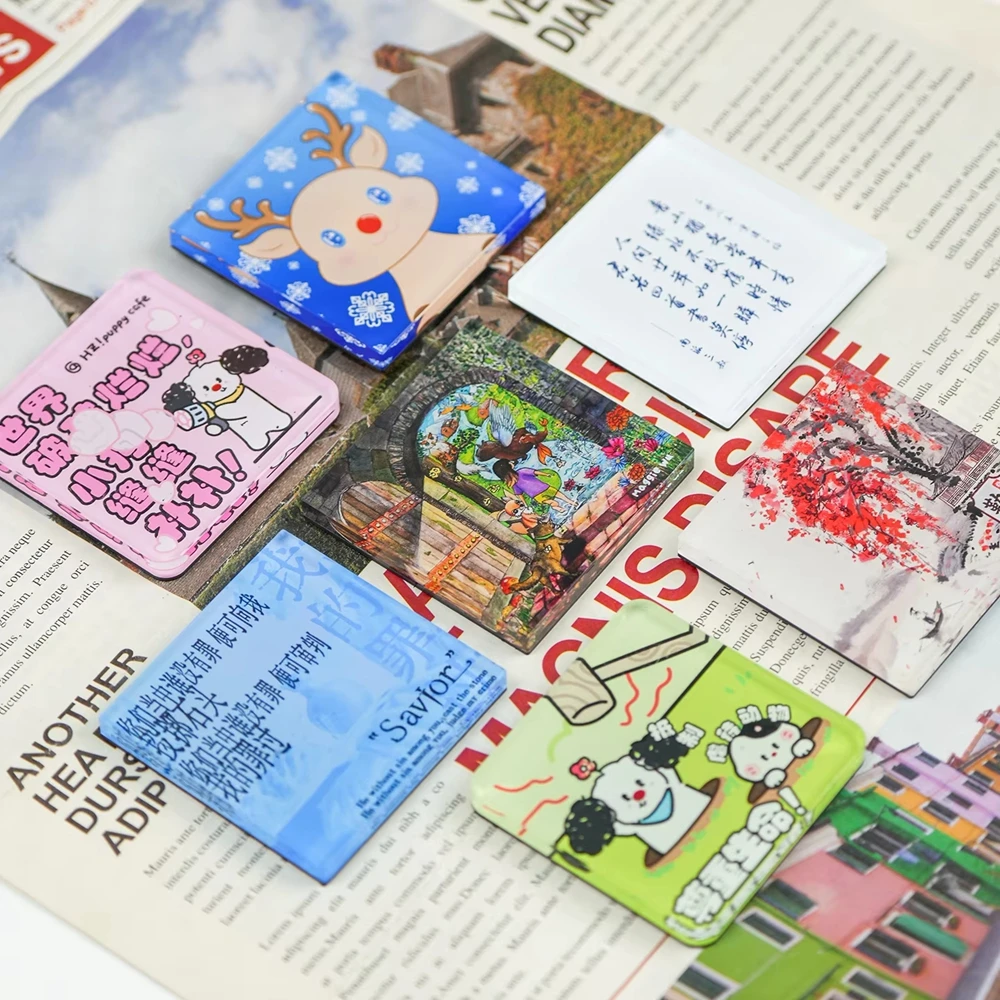 DIY Clear Acrylic Magnetic Refrigerator Photo Decoration Patch