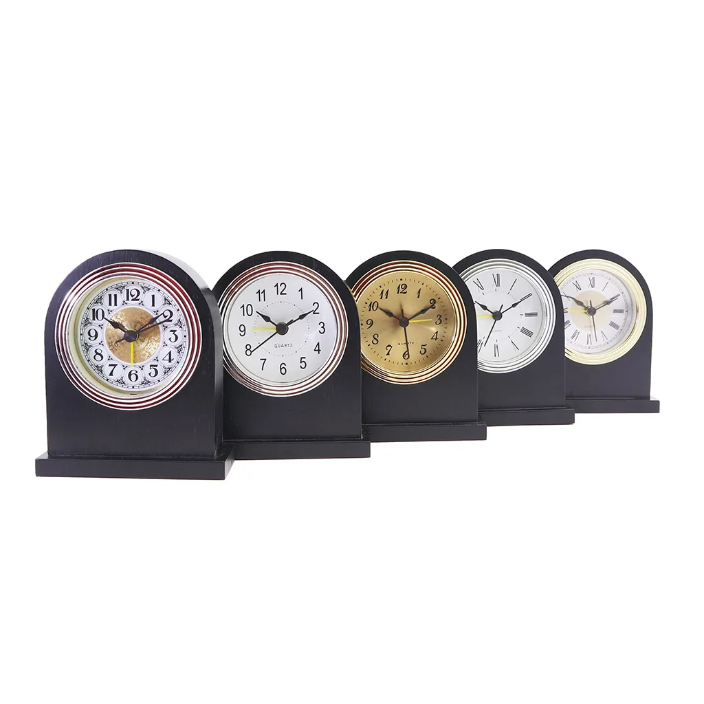 

Black Solid Wood Alarm Clock Cross-border Home Countertop Alarm Clock Office Decoration Clock Bedside Clock