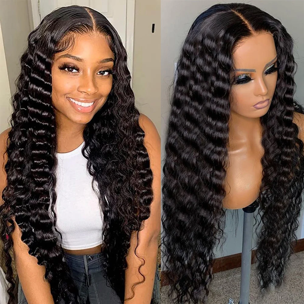 

SVT Loose Deep Wave Lace Frontal Wig 13x4 Lace Front Wigs Human Hair Wig For Women Indian Hair 4x4 Closure Wig Wet And Wavy Wig