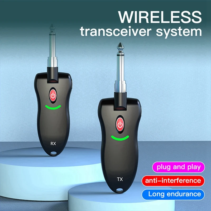 Wireless System Audio 09T Transmitter Receiver Pickup USB Rechargeable Wireless System For Electric Guitar Bass