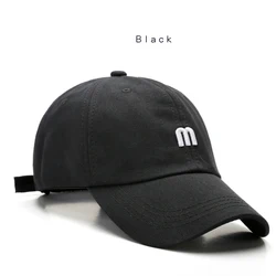 Unisex 100% Cotton Embroidered Snapback Baseball Cap (Black)