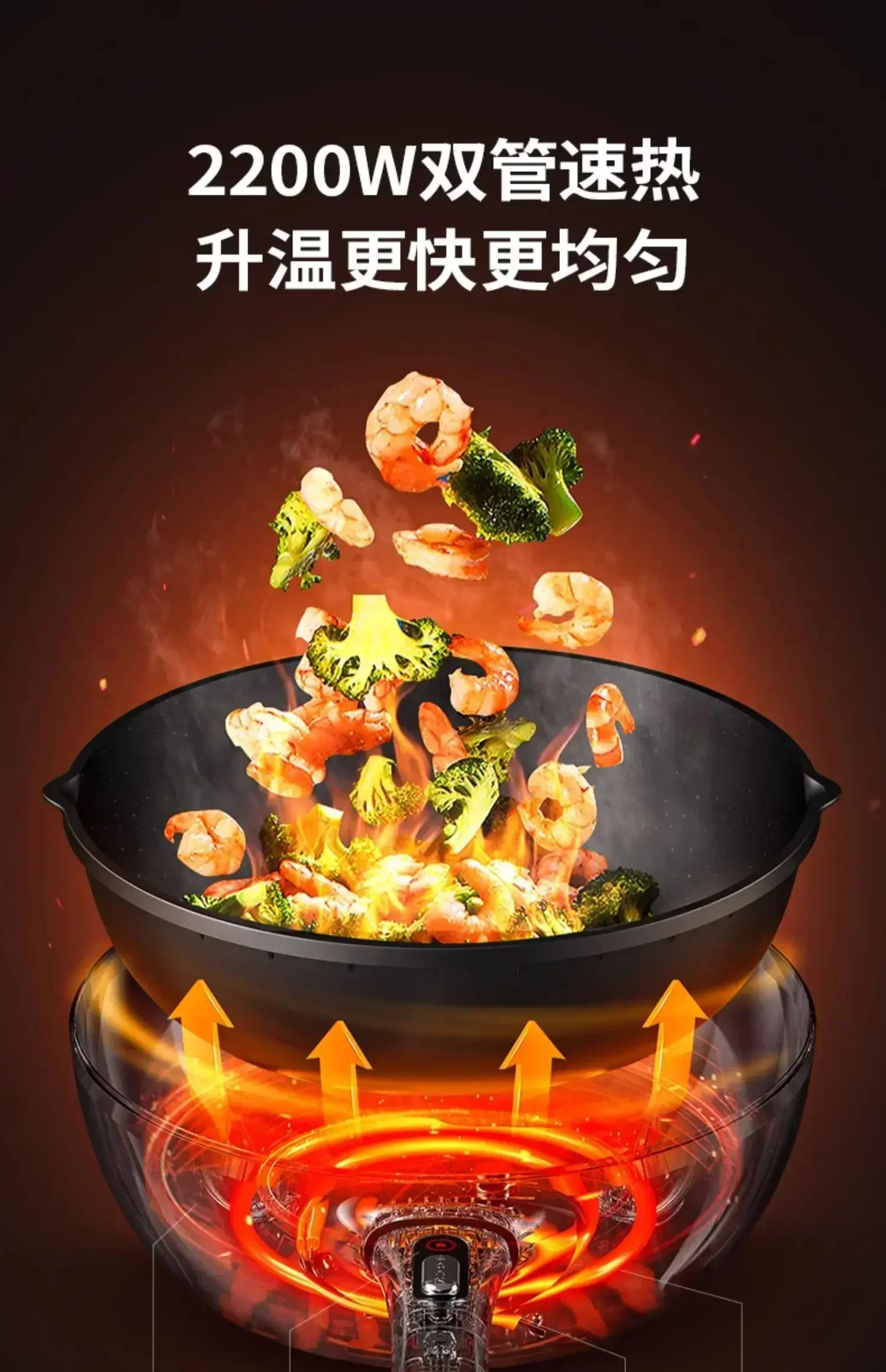Multifunctional Electric Wok - Electric Cooker with Steam Frying & Chafing Dish Function. Mini Pot for Home 4