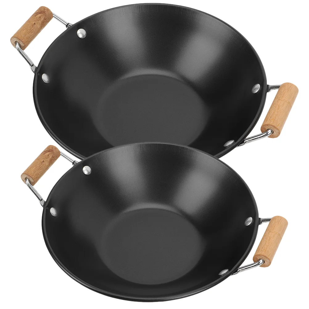 

Wood Handle Convenient Multi-purpose Metal Portable Small Hot Pot Seafood Pot Cooking Utensil Takeaway Pot Kitchen Supply