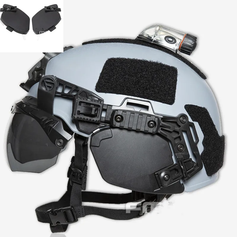 Tactical Airsoft Wendy Helmet Side Covers, Ear Protection for EX Ballistic Helmet 3.0 Guide Rail, Ears Head Protection