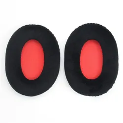 Premium Replacement Ear and Headband Pads (Black red flannel)