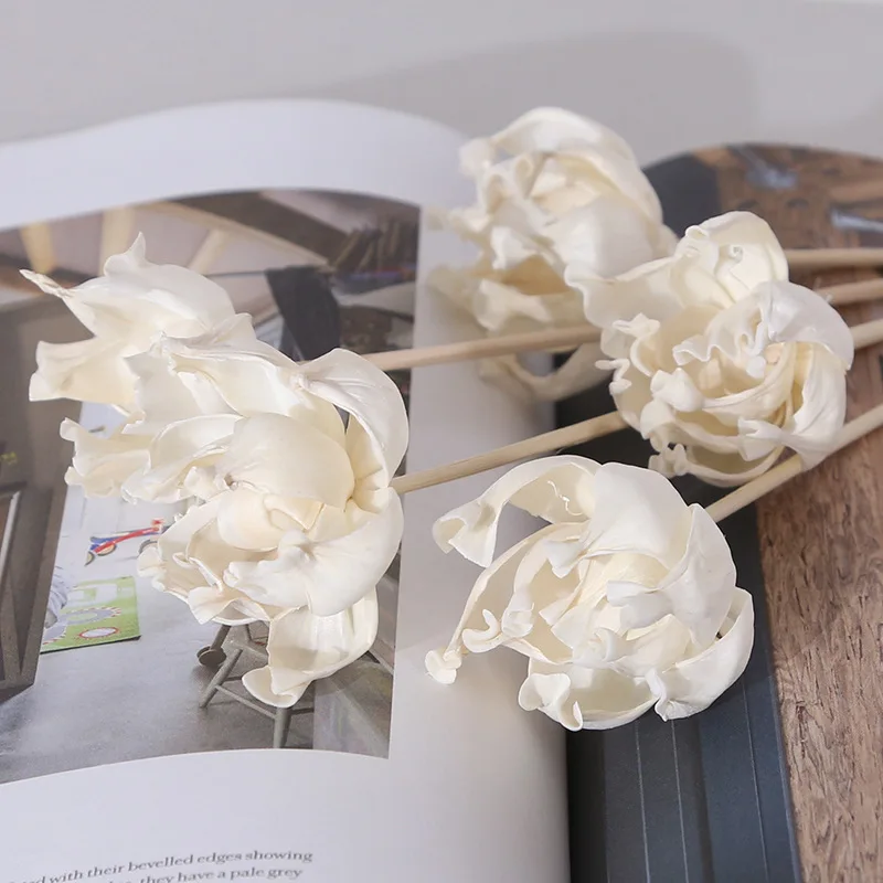GRIRIW Bastoncini Diffusori Rattan Aromatici a Forma Di Fiore, Accessori Per Naturali Per Casa, Soggiorno e Camera Da Letto, Confezione Da 8 Pezzi