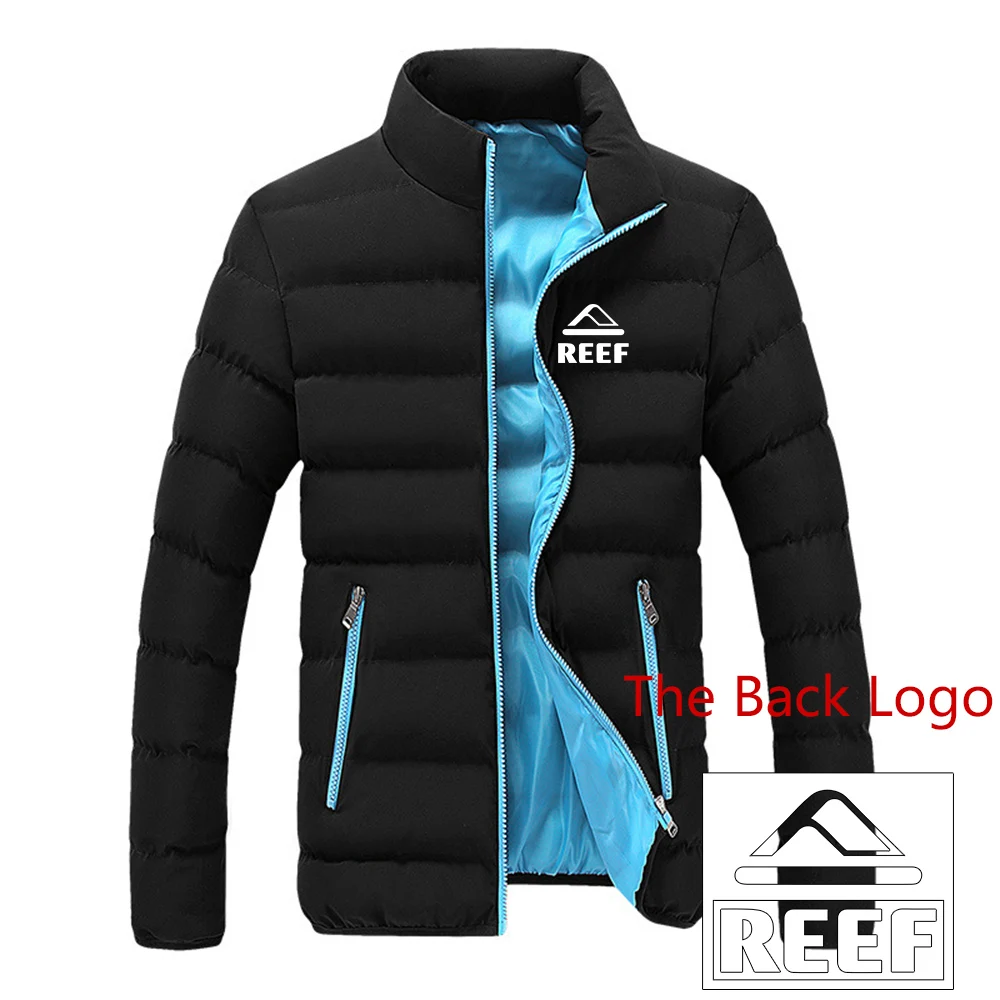 Reef 2023 New Men Autumn and Winter Thicken Warm Leisure Fashion Four-Color Cotton Comfortable Casual Zipper Jacket Coats