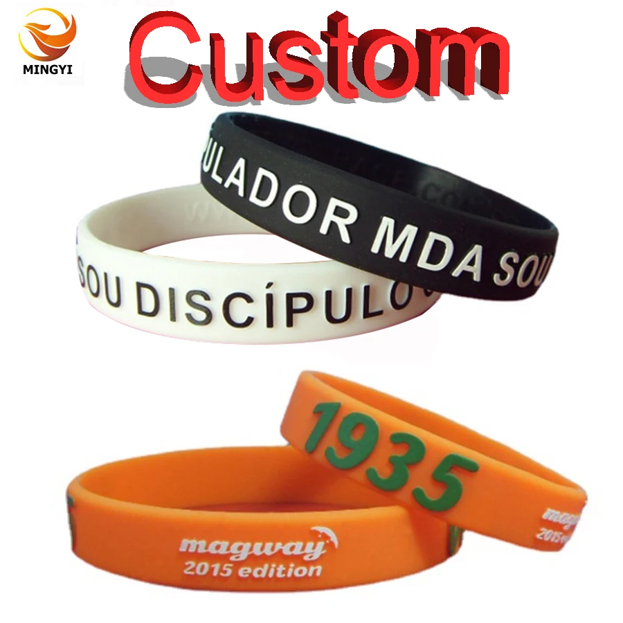 Amazon.com : Personalized Silicone Wristbands Bulk with Text Message Custom Rubber  Bracelets Customized Rubber Band Bracelets for Events,  Motivation,Fundraisers, Awareness,Yellow : Office Products