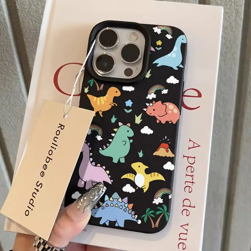 Multicolored Little Dinosaur Phone Case - TPU Protective Cover