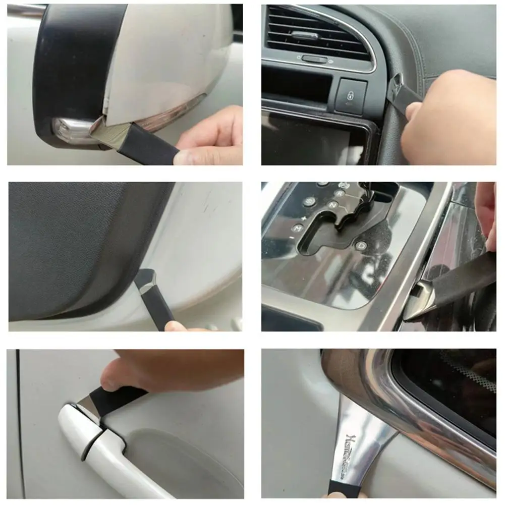Modyfikacja drzwi samochodowy sprzęt Audio płyta ślizgowa ze stali nierdzewnej konsola środkowa do usuwania lusterka wstecznego płyta ślizgowa metalu