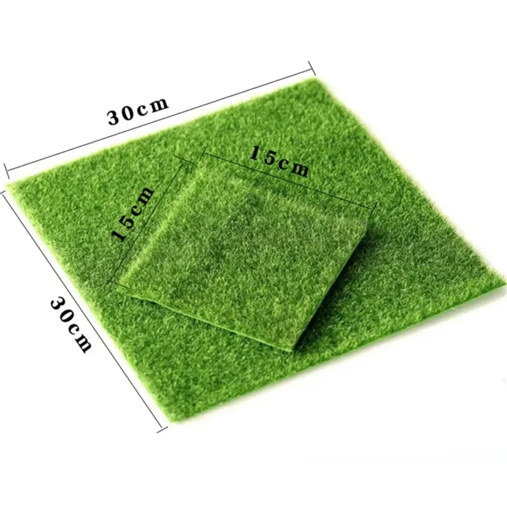1pc 15x15cm Miniaturen Kunstrasen GrassMat Modell Bonsai Kits DIY Hausgarten Landschaft Landschaft Layout für Diorama – Detail 1