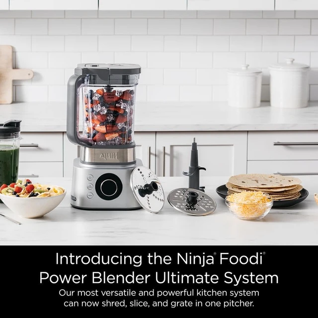 Ninja SS401 Foodi Power Blender Ultimate System with 72 oz Blending & Food  Processing Pitcher, XL Sm