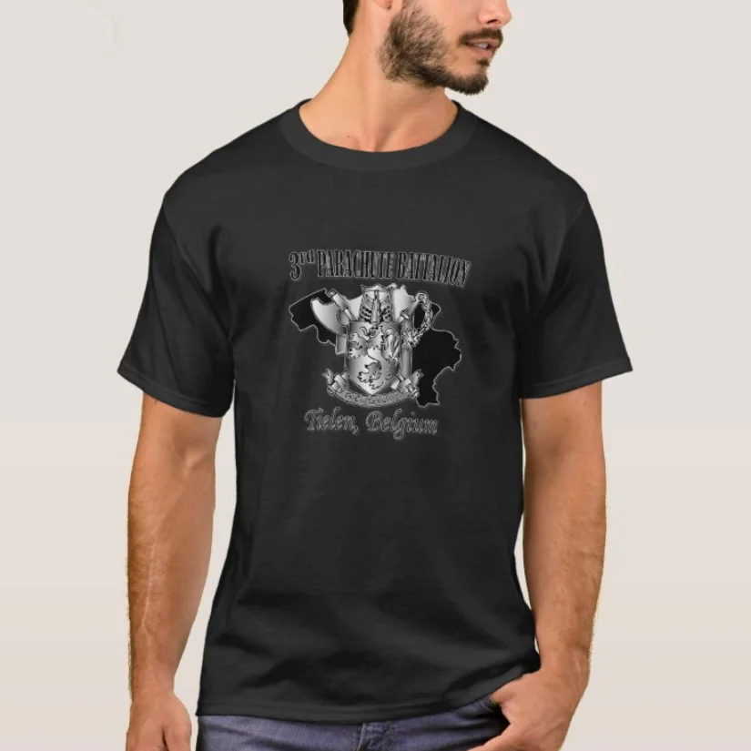 

3Rd Parachute Battalion Belgium T-Shirt 100% Cotton O-Neck Short Sleeve Casual Mens T-shirt Size S-3XL