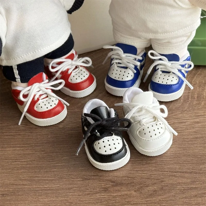 20cm Baby Cotton Doll Shoes Celebrity Doll Sports Color Blocking Toys cotton slippers
