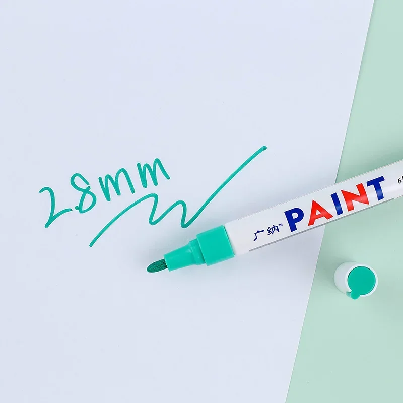Color marker pens,marker pens 1/6 permanent waterproof 12 color paint markers for tire tread rubber fabric metal