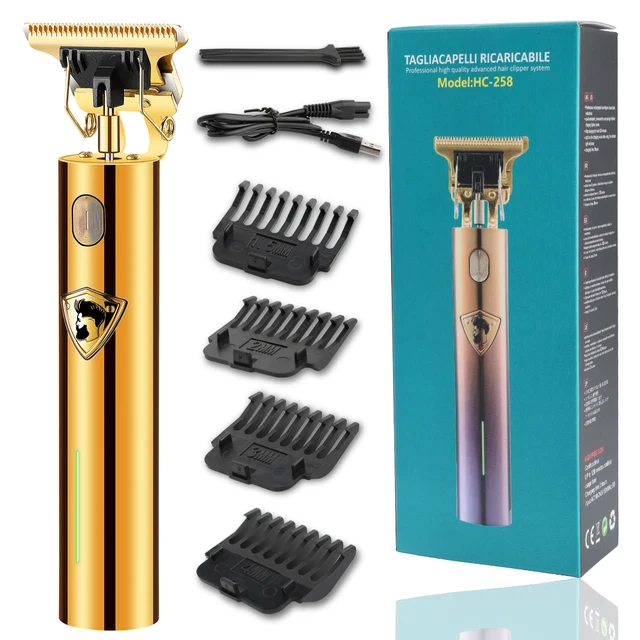 2022 USB Electric Hair Clippers Rechargeable Shaver Beard Trimmer Professional Men Hair Cutting Machine Beard Barber Hair Cut t9 gold1