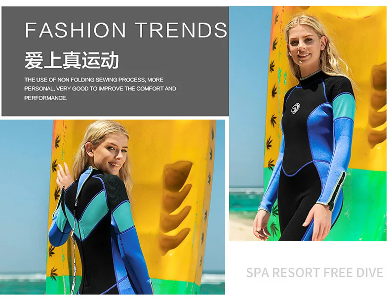 Diving Suits 3MM Neoprene Men Wetsuit Women One-Piece Wetsuit Water Sports Scuba Diving and Snorkeling Wetsuits Surfing Full Body Diving Suit