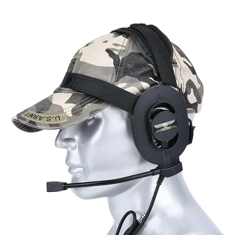 WADSN Hunting Communication Headset Airsoft Paintball Bowman Elite II Headset U94 PTT For Kenwood Baofeng UV-5R Radio Accessory