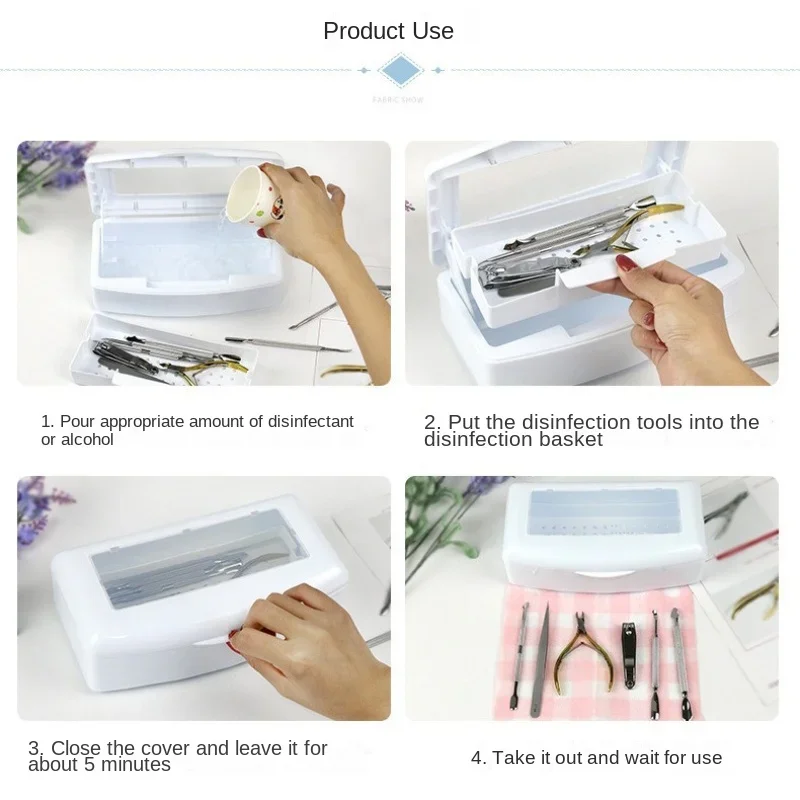 Disinfection Box for Nail Art Salon Manicure Implement Sanitize Tool Equipment Cleaner Tools Nail Sterilizer Tray nail art tools,nail tool sterilizer,manicure tool disinfection box,nail tools cleaner