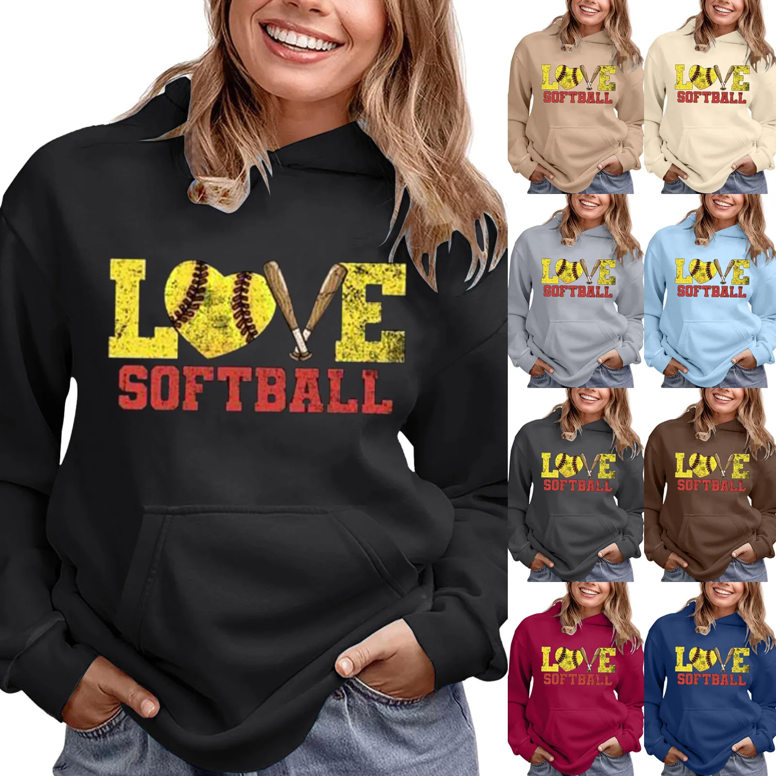 

Lightweight Top Baseball Hoodies For Teen Girls Women Gifts For Her Players Sweatshirt Hoodie Comfy Women Hoodie