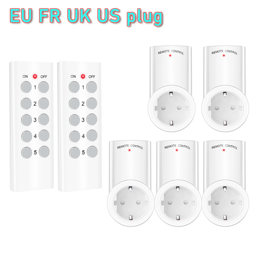 Smart Socket RF 433mhz Wireless Remote Control Outlet Adaptor Wall ...
