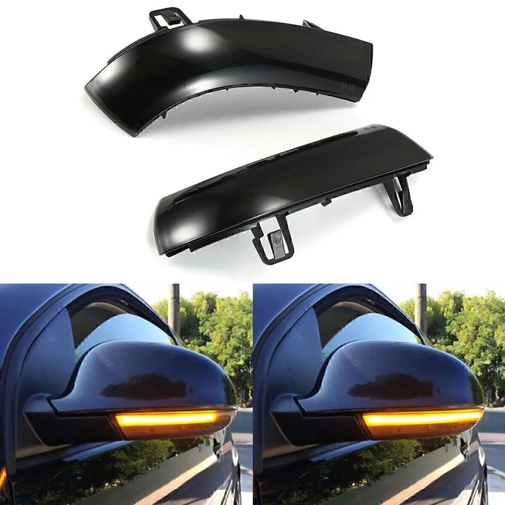 2Pcs LED Mirror Turn Signal Light Waterproof Side Mirror Indicator Lamp 12V LED Dynamic Turn Signal Light for Car Light Supplies