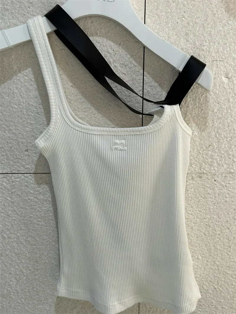 

Майка женская трикотажная без рукавов, с круглым вырезом