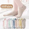10 Pairs of Women Is Spring and Summer Animal Cartoon Sweet Cute Fashionable and Comfortable College Style Fabric Label Socks 1