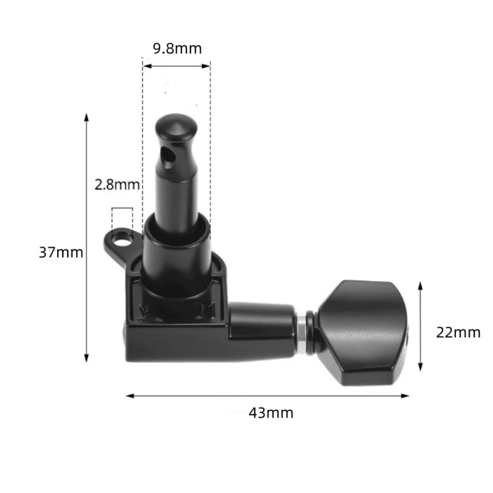 Metal Guitar String Tuning Pegs 3L3R Configuration Totally Closed Classical Guitar Tuners Keys Machine Head Knob Tuning Pegs