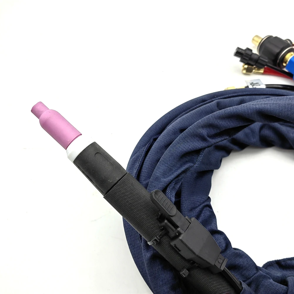 Kit Connettore Per Torcia Saldatura TIG WP18, Cavo Da 4m Con Dado Raffreddato Ad Acqua