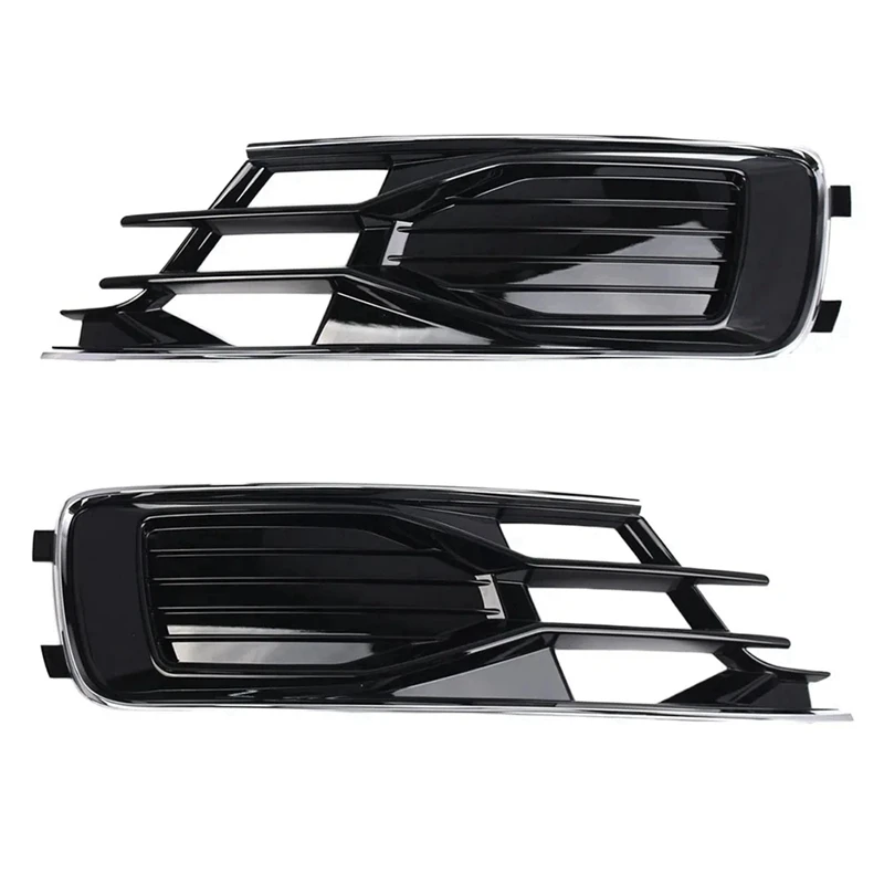 

4G0807647T 4G0807681AD Bumper Grille Fog Lamp Grille With Plated Strip Car For A6 C7 14-18(Not Suitable For S Line)