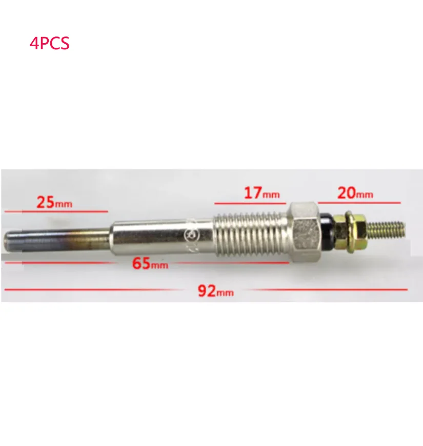 4PCS Brand New Forklift Glow Plug For ISUZU C240 Engine