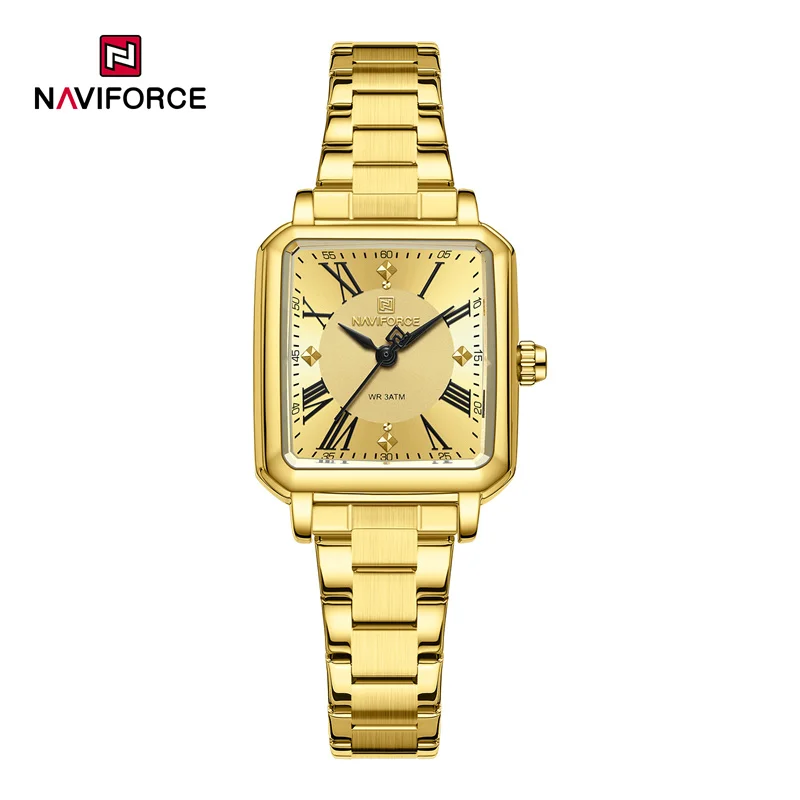 Elegant NAVIFORCE Luxury Women's Quartz Watch - 30m Waterproof Stainless Steel Fashion Timepiece