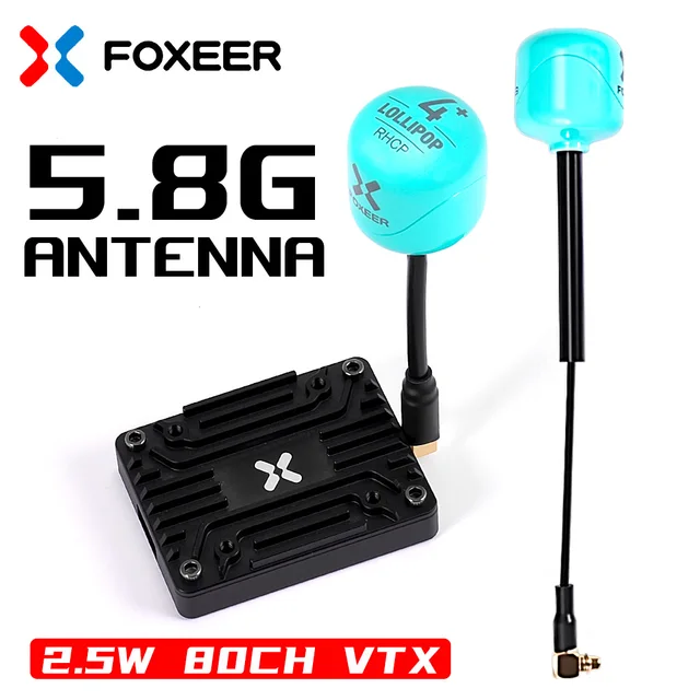 Foxeer 5.8G Reaper Extreme V2 2.5W High Power 72CH VTX FPV Video Transmitter with CNC Shell Built-in Mic for RC FPV Drones 6
