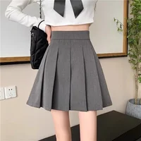 Jupe-short JK pour femme, style preppy, anti-exposition, motif écossais gris, nouvelle collection printemps-automne 2024, coupe trapèze 3