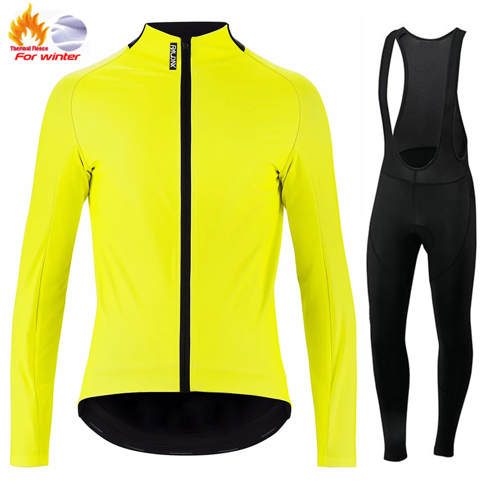 Winter Racing Cycling Long Sleeves Jersey Set Warm Fleece Bike Triathlon Road Cycling Clothing cycling jersey