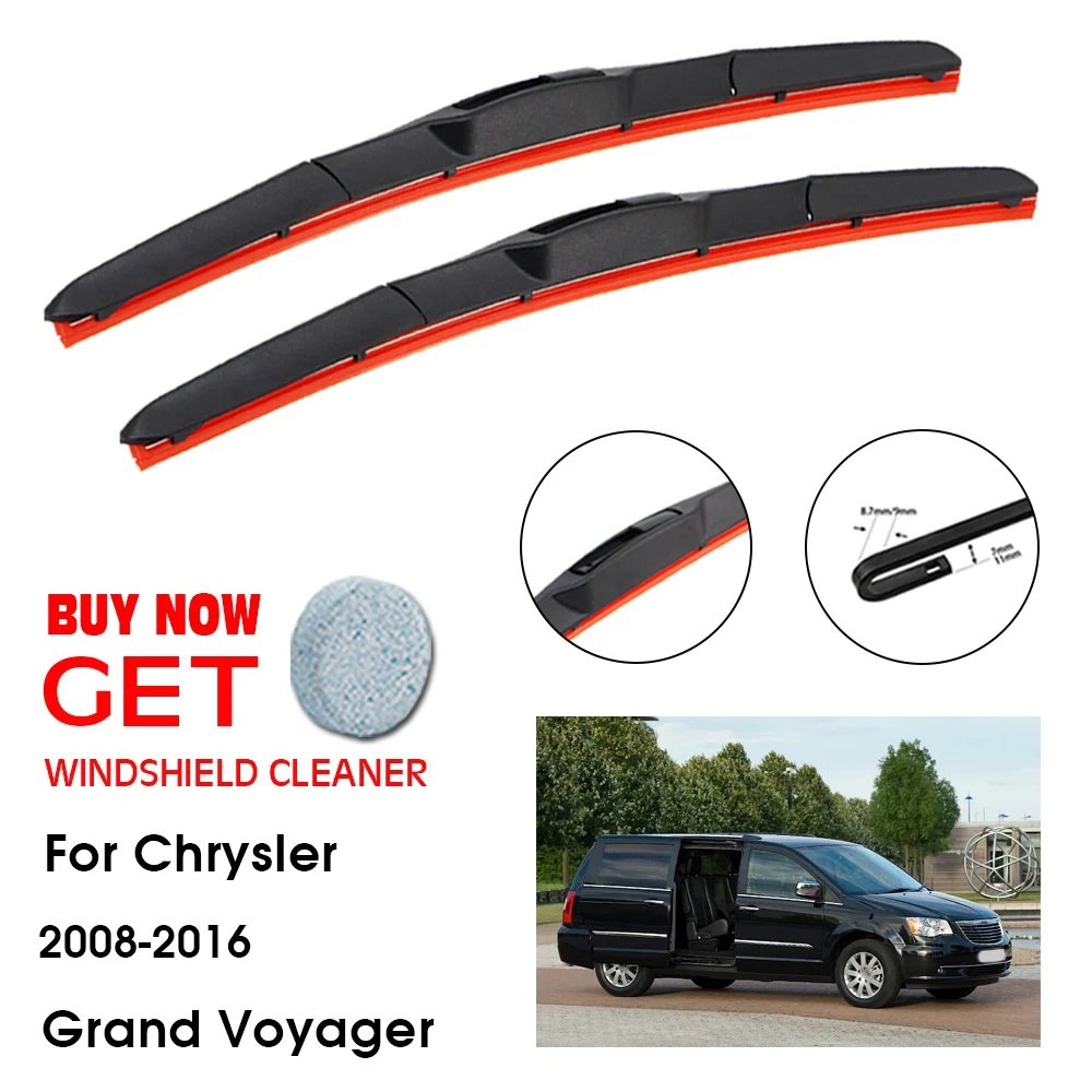 

Car For Chrysler Grand Voyager 26"+20" 2008-2016 Front Window Washer Windscreen Windshield Silica Gel Wiper Blade Accessories