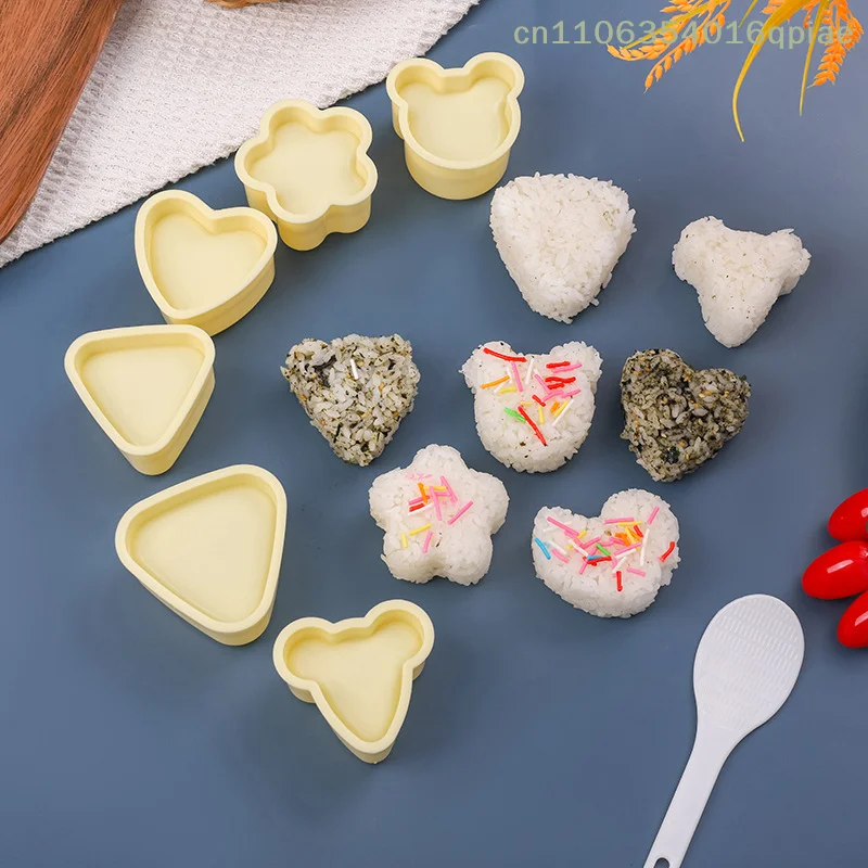 새로운 DIY 스시 몰드 오니기리 밥볼 푸드 프레스 삼각 스시 메이커 몰드 일본식 홈 키친 도시락 액세서리 도구