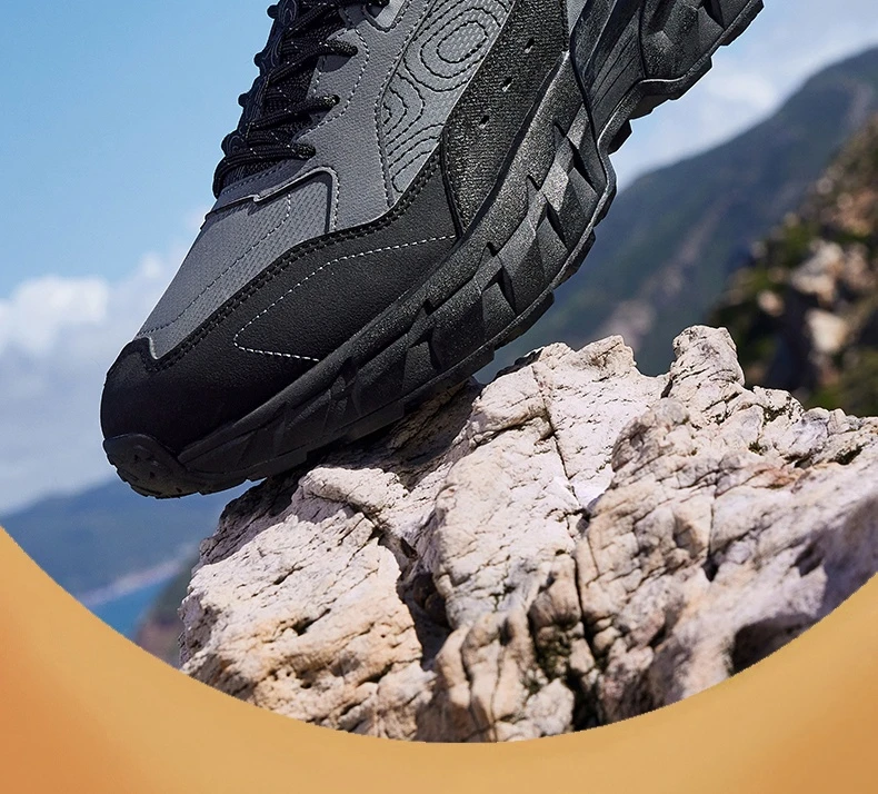 361 Grad Männer Winter Wanderschuhe Wärmedämmung Leder All-Terrain Grip Wasserdichte Anti-Slip Männliche Turnschuhe 672542216A – Detail 4