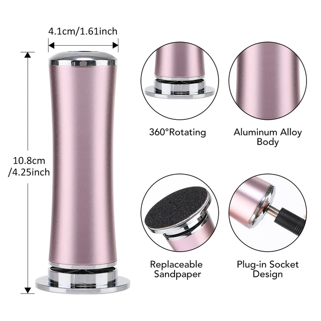 Electric Dead Skin Remover Feet Pedicure Machine with 60pcs Replaceable Sandpaper Foot Grinding Trimmer Foot Care Tool Scrubber 6