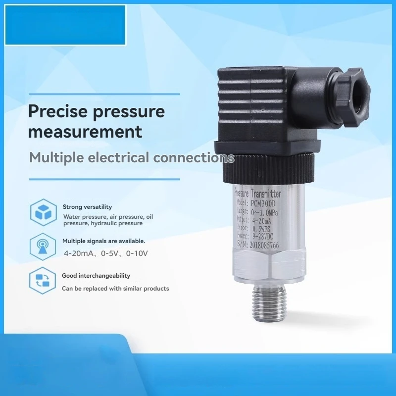 Silicon Pressure Transmitter Pressure Transducer G1/4 4-20mA Output 20k 40k 100k 0.2M 0.4M 0.6M 1.0M 1.6M 2.5M 4M 6M 10M 16M 25M