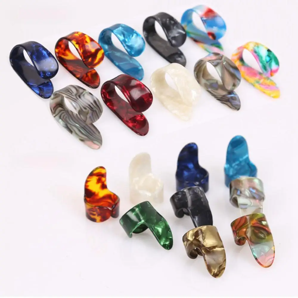 Guitar Pick Nail Protector 1Pc Plastic Thumb Index Finger Music Instrument Tool Guitar Parts Accessories