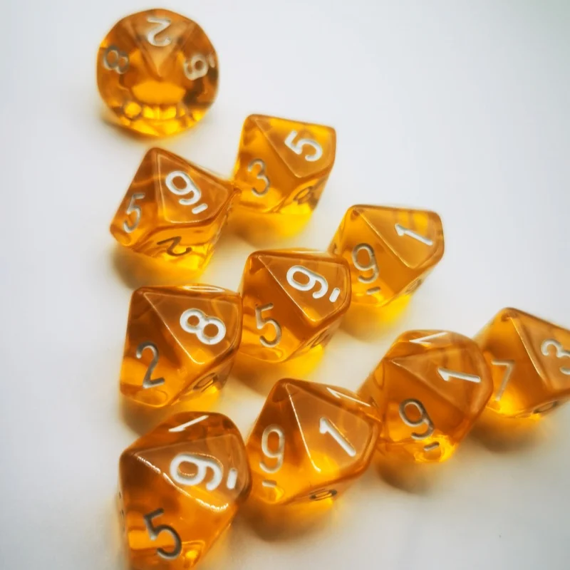 D10 DND No. 0-9 Dots 10 Polyhedral Dices Set for Dungeons and Dragons RPG MTG Role Playing Table Games Dice Pouch