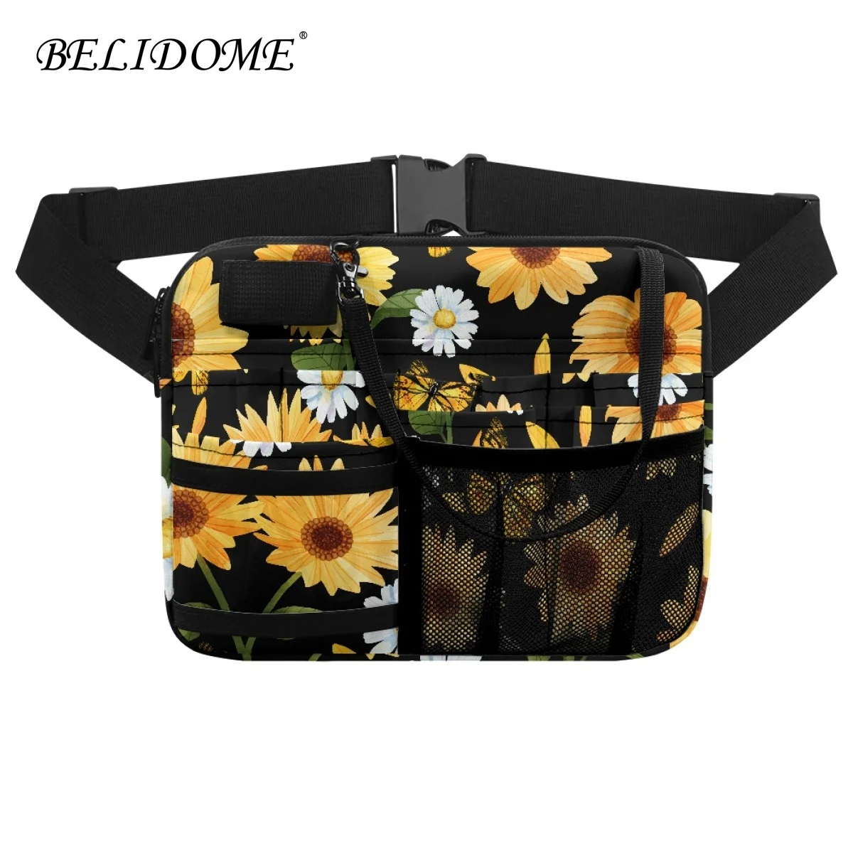 

Поясная сумка с подсолнухом и бабочкой, портативный органайзер для кормления, многофункциональная сумка на пояс для медсестер и врачей