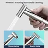 304 Hand Protable Toilet Bidet Sprayer Gun Bathroom Bidet 1.5m Stretchable Hose Stainless Steel Sprayer Set Bathroom Accessories 4