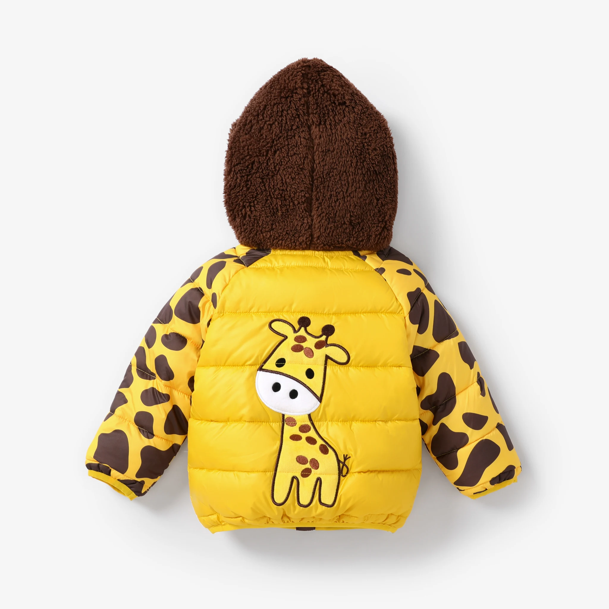 PatPat Baby Girl/Boy Giraffe Animal pattern Coat with Fuzzy Hooded