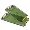 Small&Large Serving Tray with Handles Valet Tray Plastic Serving Tray for Party Kitchen Bathroom Dessert Table Cupcake Display 4